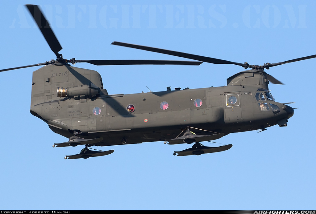 Italy - Army Boeing Vertol CH-47C Chinook MM81789 at Verona - Villafranca (Valerio Catullo) (VRN / LIPX), Italy