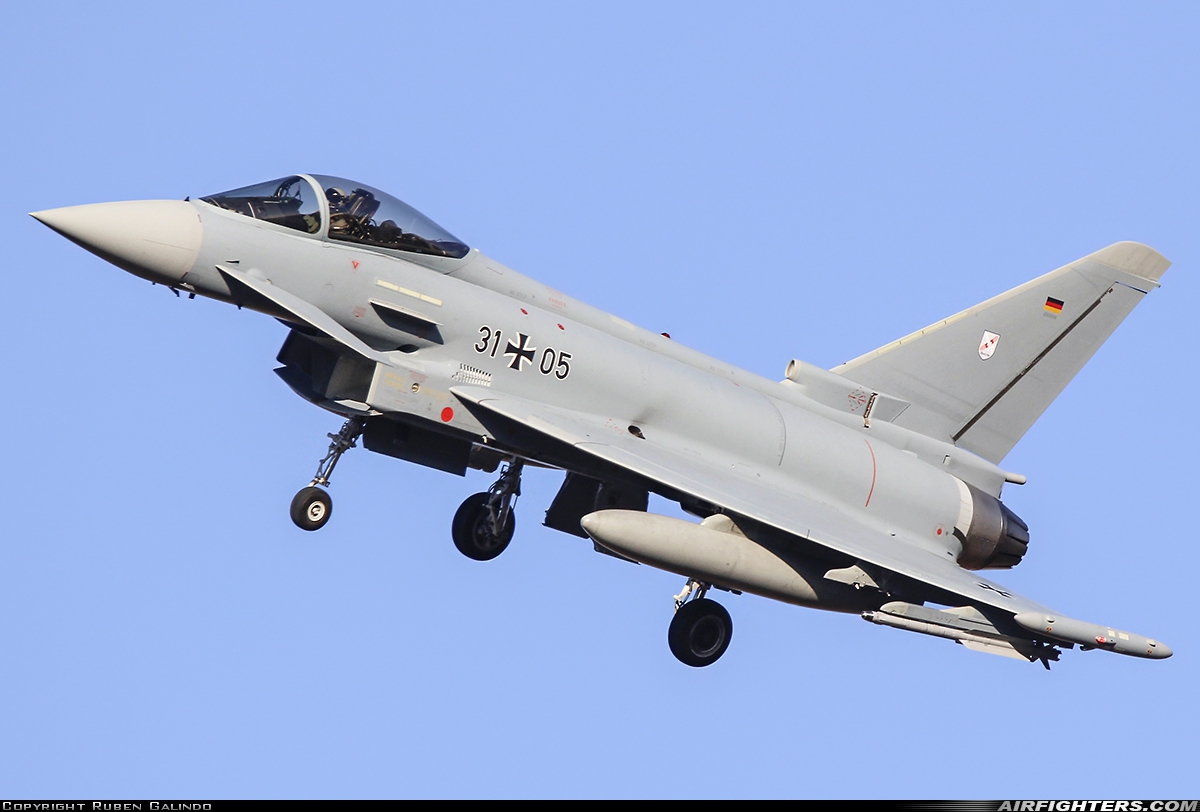 Germany - Air Force Eurofighter EF-2000 Typhoon S 31+05 at Albacete (- Los Llanos) (LEAB), Spain