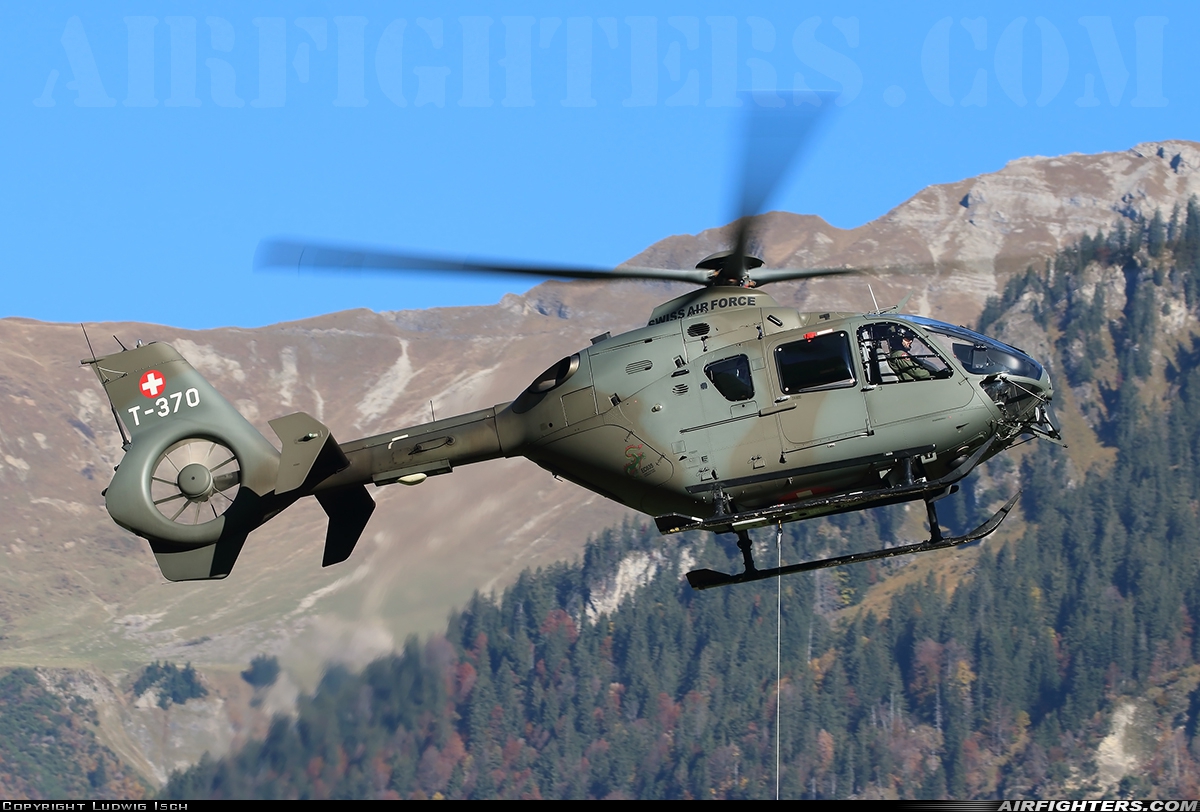 Switzerland - Air Force Eurocopter TH05 (EC-635P2+) T-370 at Meiringen (LSMM), Switzerland