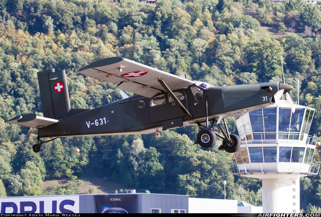 Switzerland - Air Force Pilatus PC-6/B2-H2M-1 Turbo Porter V-631 at Sion (- Sitten) (SIR / LSGS / LSMS), Switzerland