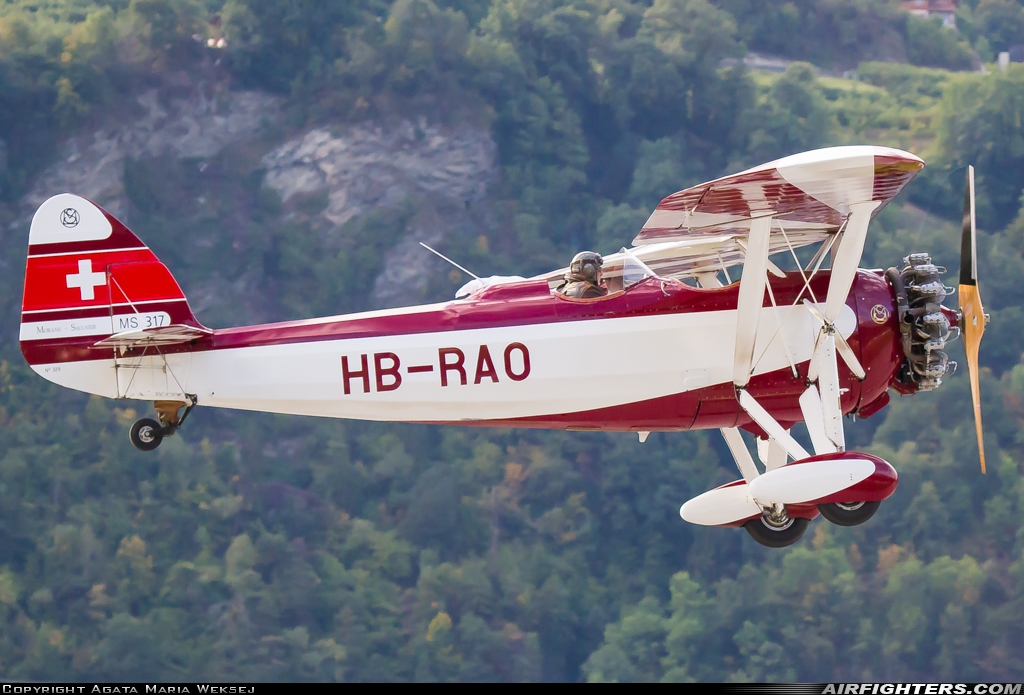Private - Association Morane 317 Morane-Saulnier MS.317 HB-RAO at Sion (- Sitten) (SIR / LSGS / LSMS), Switzerland