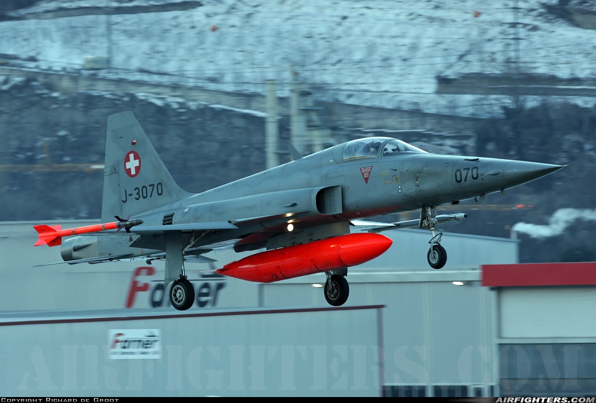 Switzerland - Air Force Northrop F-5E Tiger II J-3070 at Sion (- Sitten) (SIR / LSGS / LSMS), Switzerland
