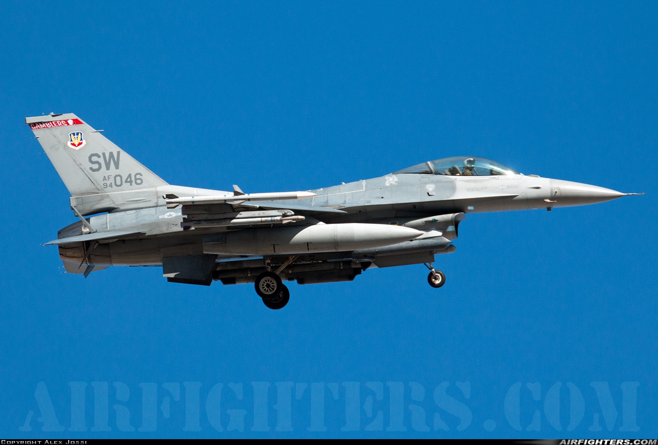 USA - Air Force General Dynamics F-16C Fighting Falcon 94-0046 at Las Vegas - Nellis AFB (LSV / KLSV), USA