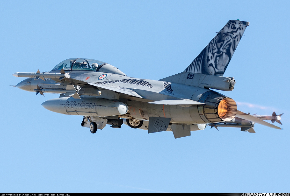 Norway - Air Force General Dynamics F-16BM Fighting Falcon 692 at Zaragoza (ZAZ / LEZG), Spain