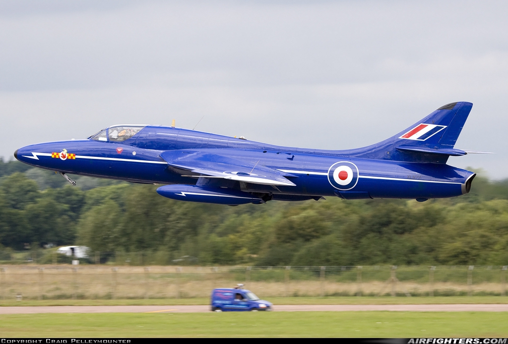 Private Hawker Hunter T7 G-BXKF at Fairford (FFD / EGVA), UK