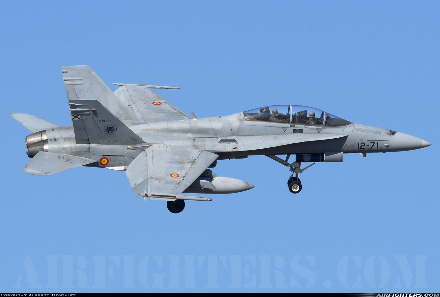 Spain - Air Force McDonnell Douglas CE-15 Hornet (EF-18B+) CE.15-08 at Madrid - Torrejon (TOJ / LETO), Spain