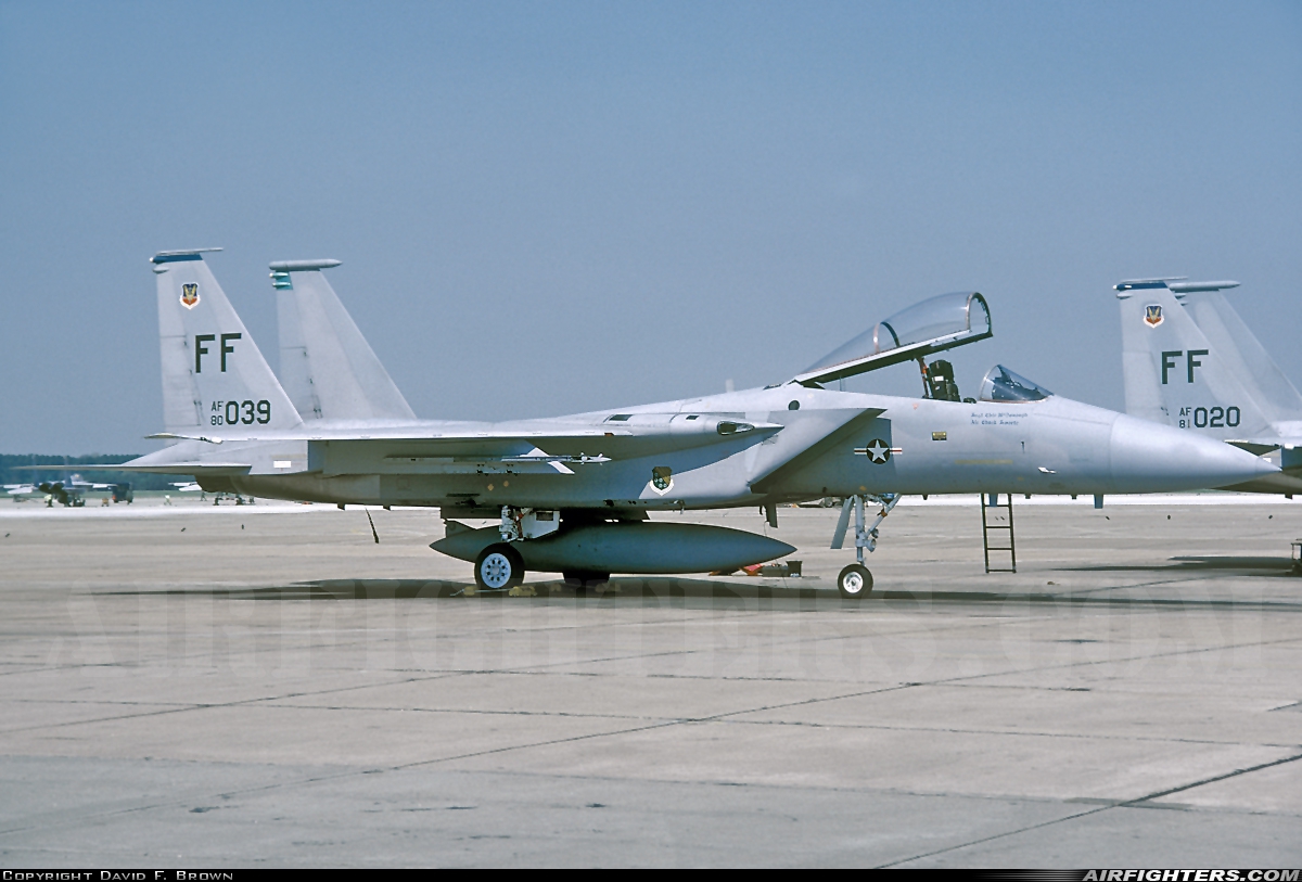 USA - Air Force McDonnell Douglas F-15C Eagle 80-0039 at Hampton - Langley (LFI / KLFI), USA