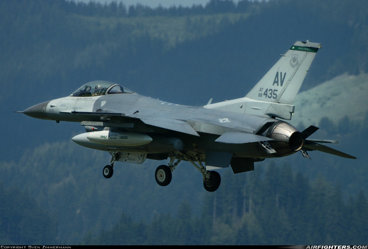 USA - Air Force General Dynamics F-16C Fighting Falcon 88-0435 at Zeltweg (LOXZ), Austria