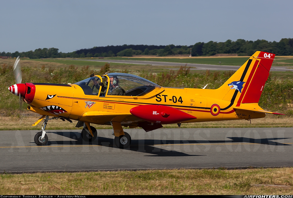 Belgium - Air Force SIAI-Marchetti SF-260M+ ST-04 at Florennes (EBFS), Belgium