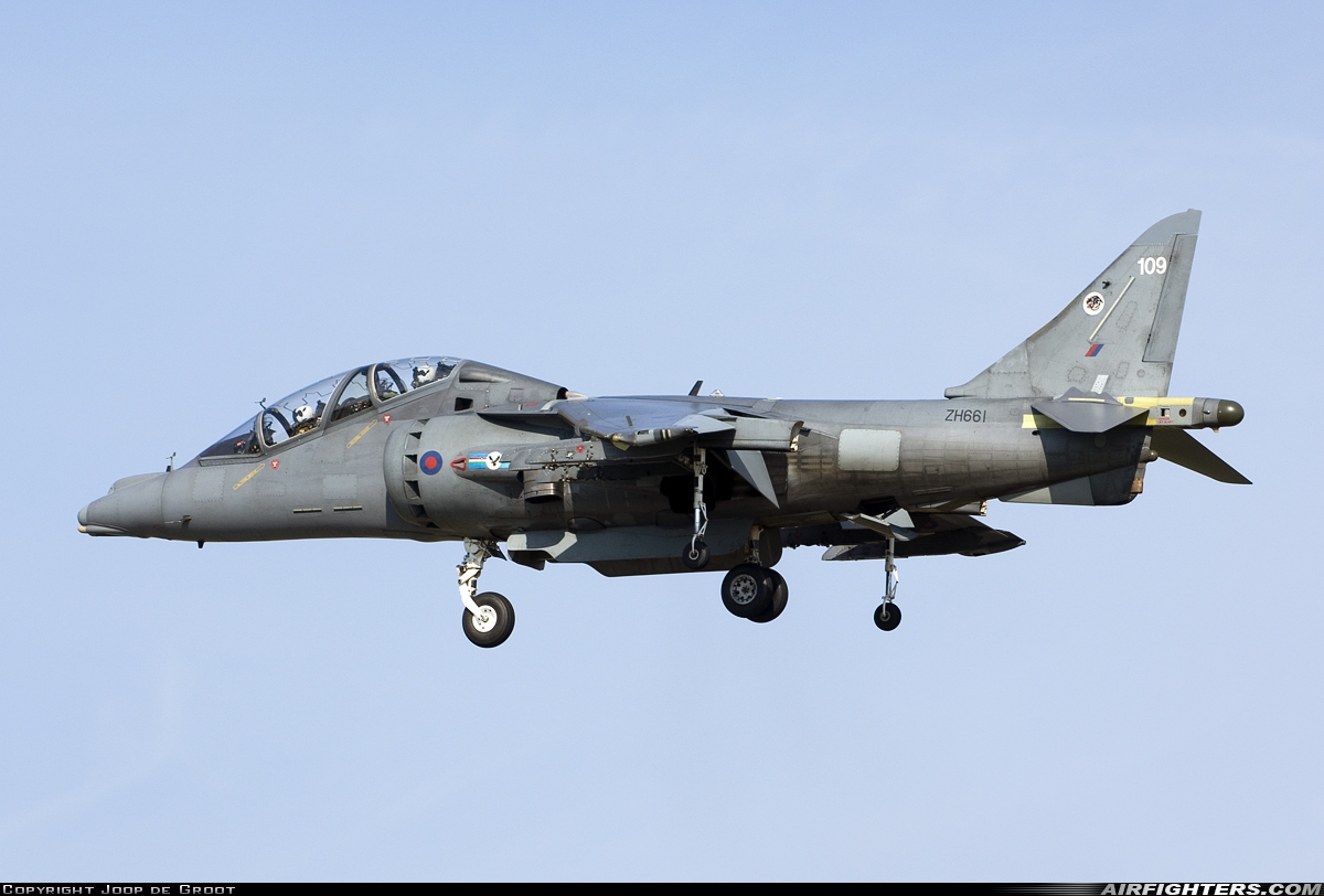 UK - Air Force British Aerospace Harrier T.10 ZH661 at Cottesmore (Oakham) (OKH / EGXJ), UK