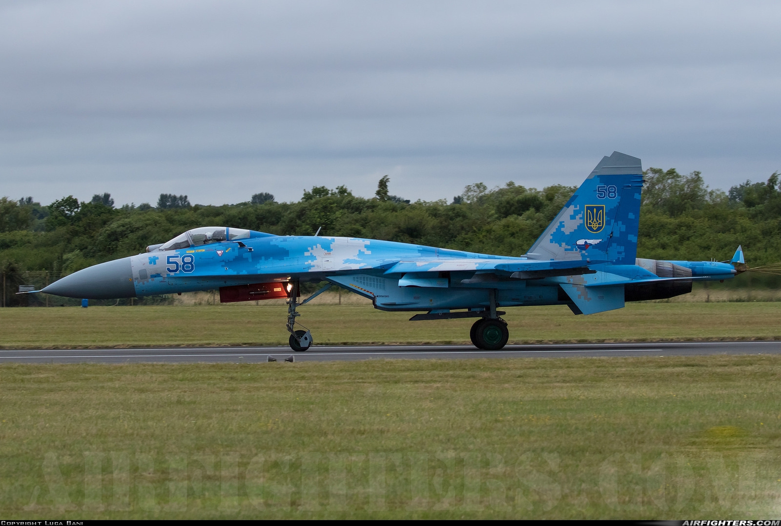 Ukraine - Air Force Sukhoi Su-27P1M  at Fairford (FFD / EGVA), UK