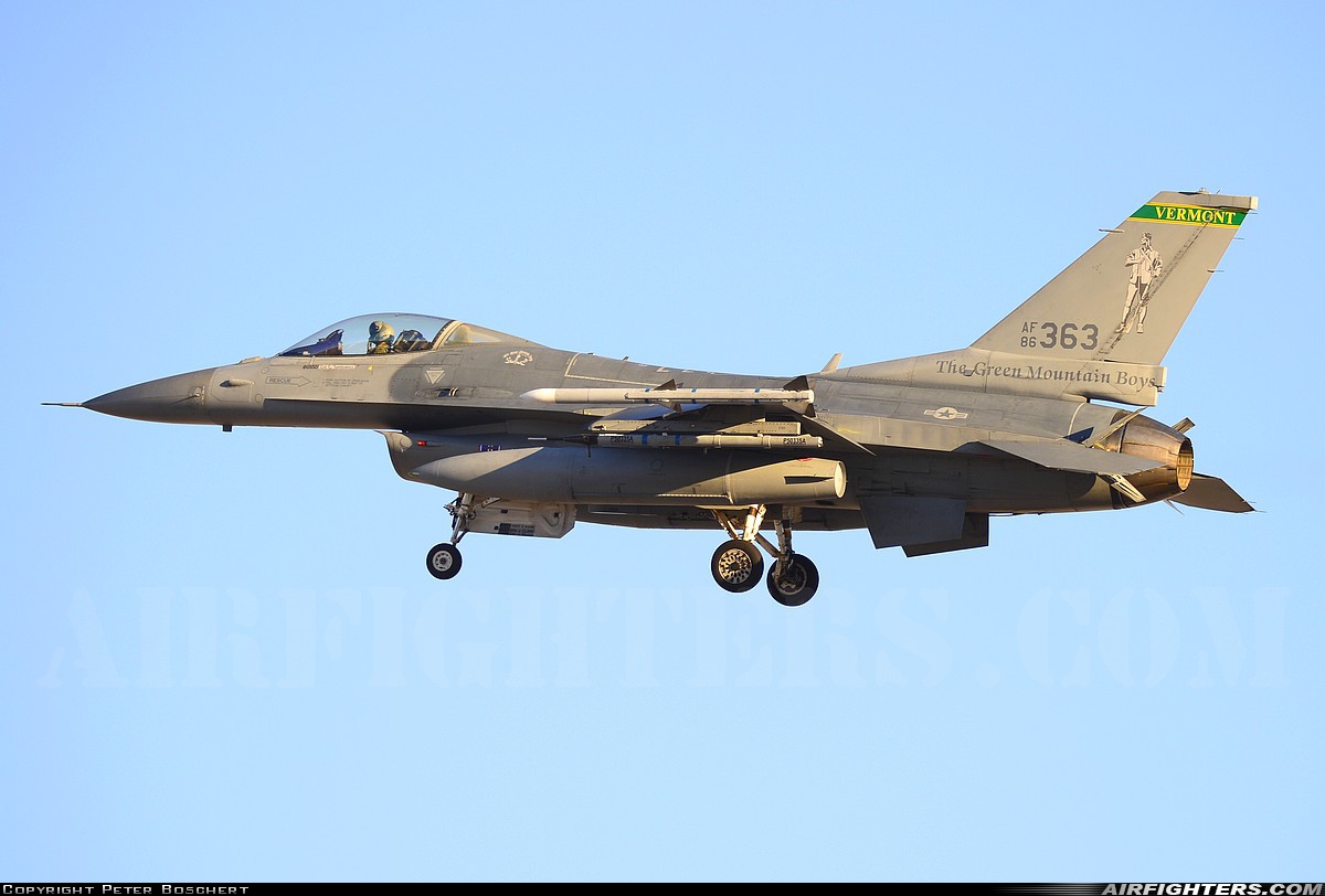 USA - Air Force General Dynamics F-16C Fighting Falcon 86-0363 at Las Vegas - Nellis AFB (LSV / KLSV), USA