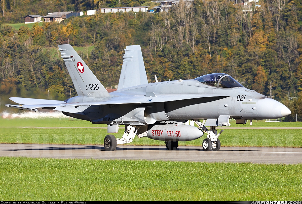 Switzerland - Air Force McDonnell Douglas F/A-18C Hornet J-5021 at Meiringen (LSMM), Switzerland