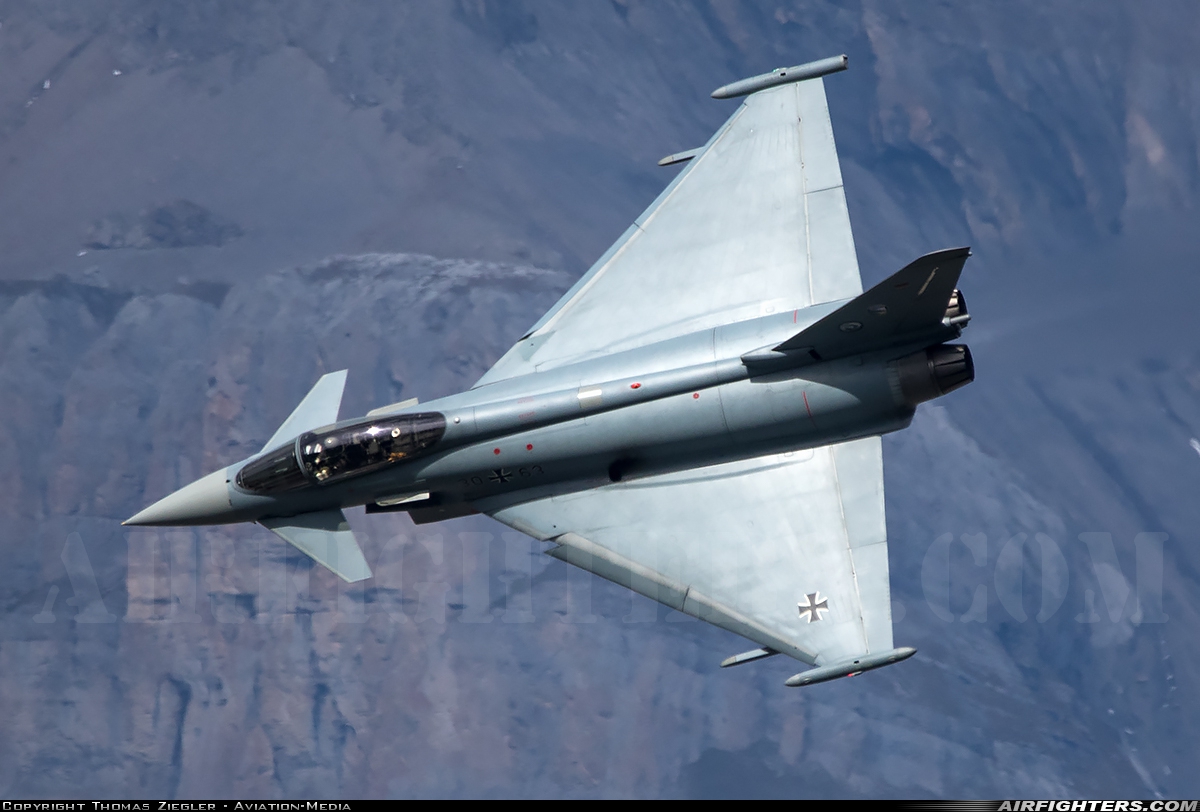 Germany - Air Force Eurofighter EF-2000 Typhoon S 30+63 at Sion (- Sitten) (SIR / LSGS / LSMS), Switzerland