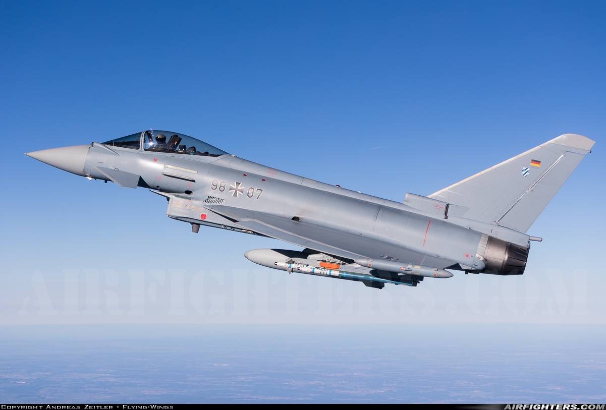 Germany - Air Force Eurofighter EF-2000 Typhoon S 98+07 at In Flight, Germany