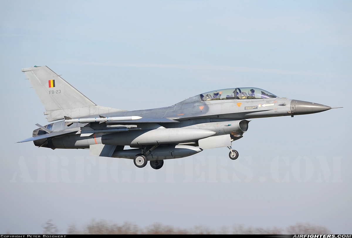 Belgium - Air Force General Dynamics F-16BM Fighting Falcon FB-23 at Leeuwarden (LWR / EHLW), Netherlands