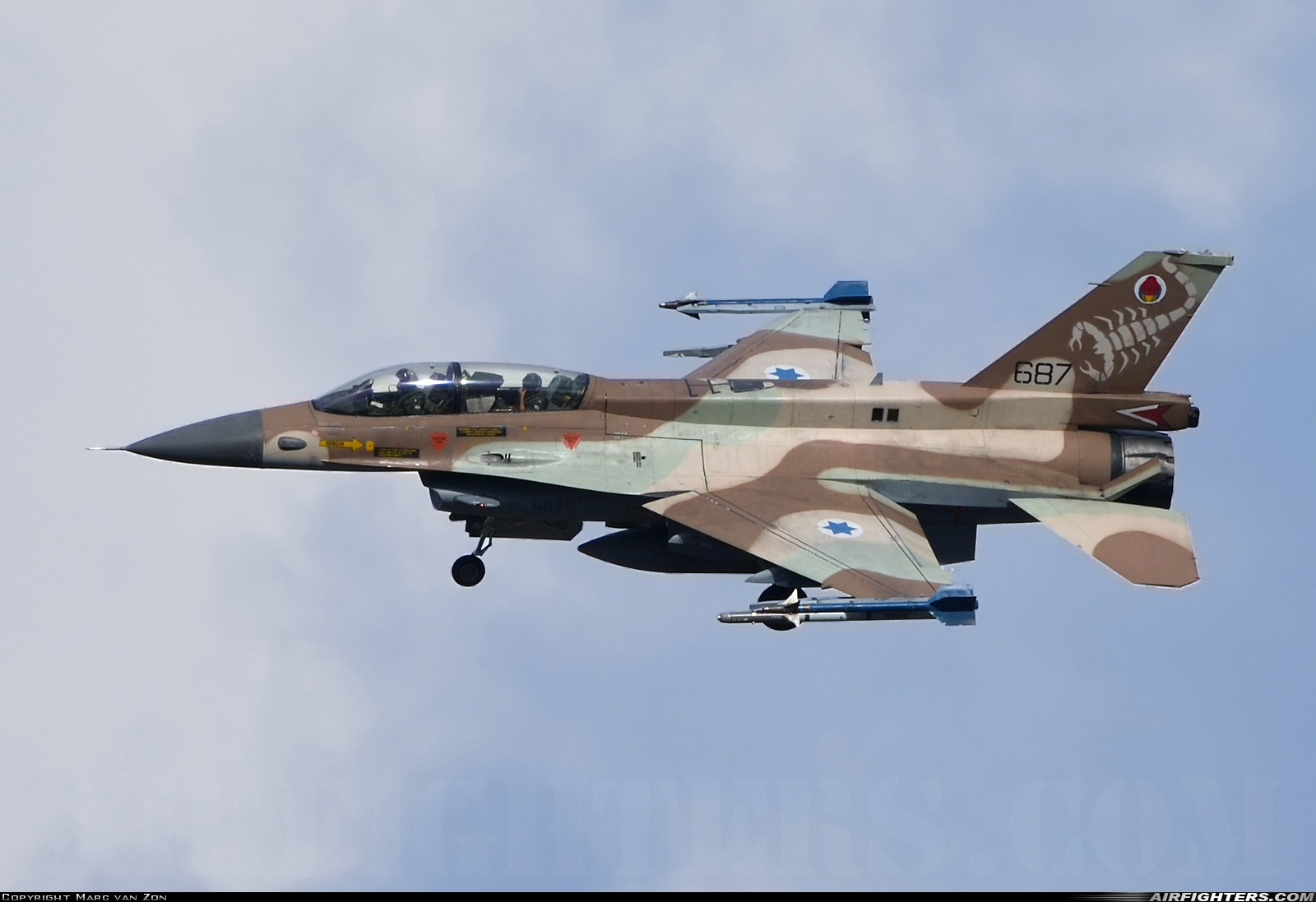 Israel - Air Force General Dynamics F-16D Fighting Falcon 687 at Hatzor AFB (LLHS), Israel