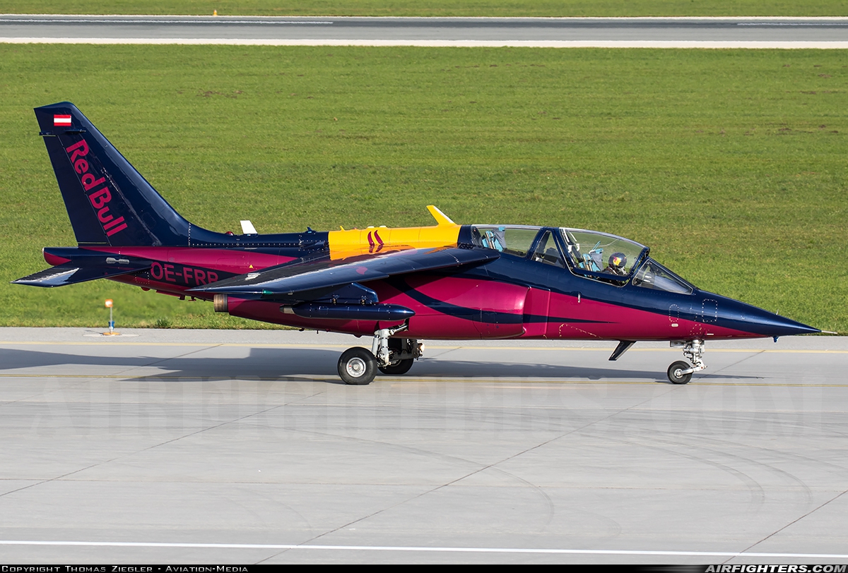 Private - Red Bull Dassault/Dornier Alpha Jet A OE-FRB at Innsbruck - Kranebitten (INN / LOWI), Austria