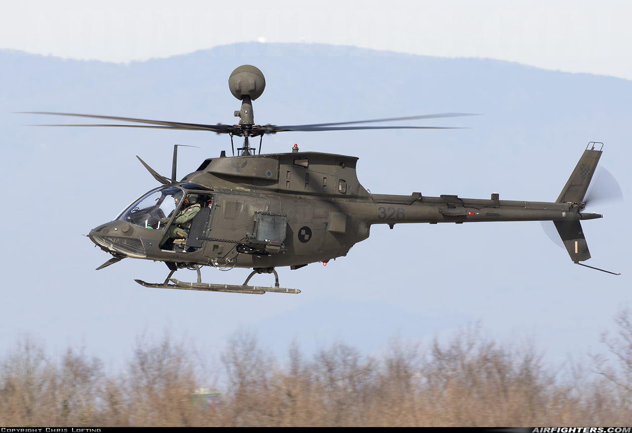 Croatia - Air Force Bell OH-58D Kiowa (406) 326 at Zagreb - Pleso (ZAG / LDZA), Croatia