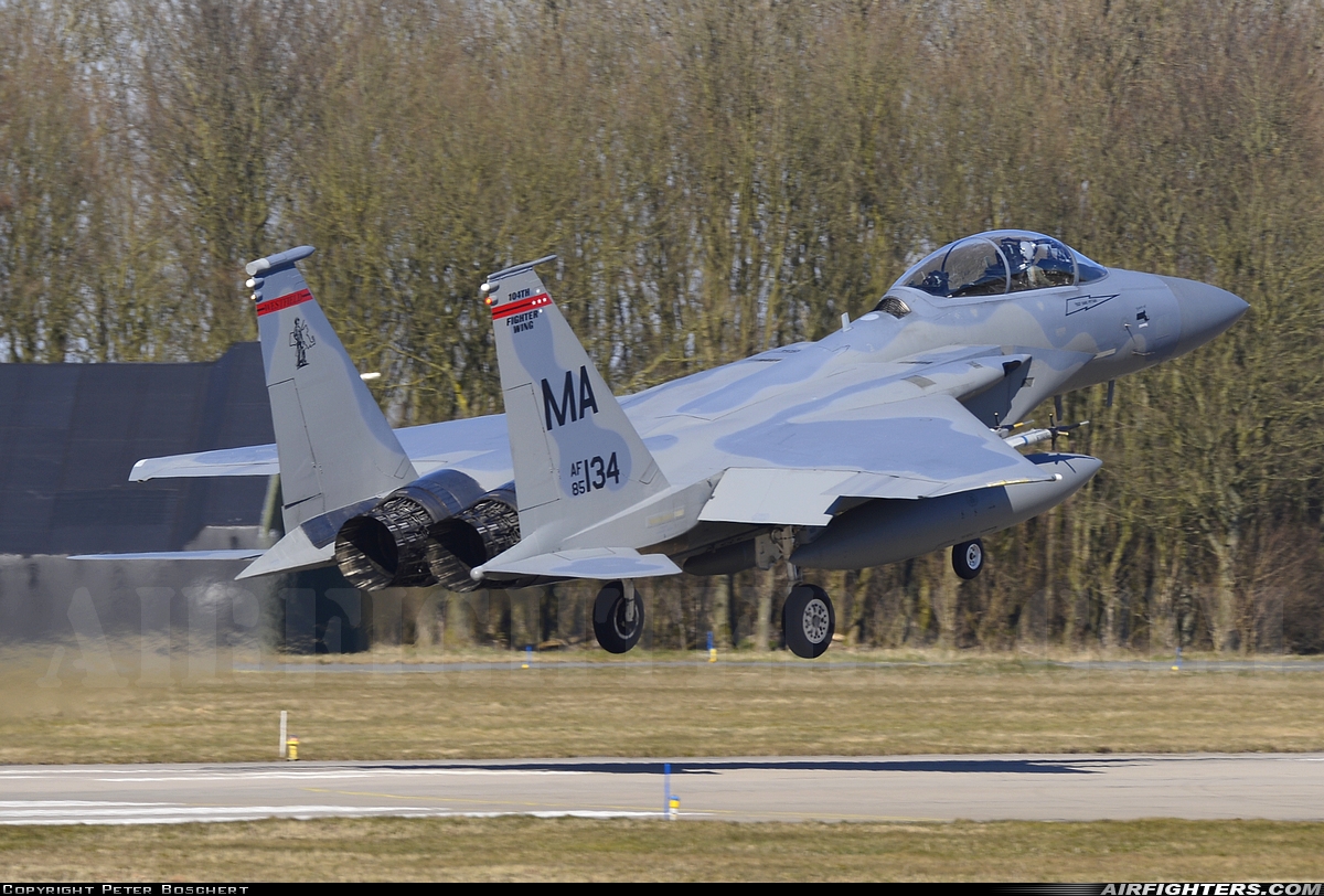 USA - Air Force McDonnell Douglas F-15D Eagle 85-0134 at Leeuwarden (LWR / EHLW), Netherlands