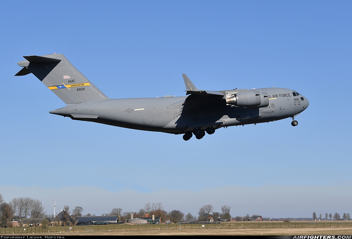 USA - Air Force Boeing C-17A Globemaster III 08-8191 at Leeuwarden (LWR / EHLW), Netherlands