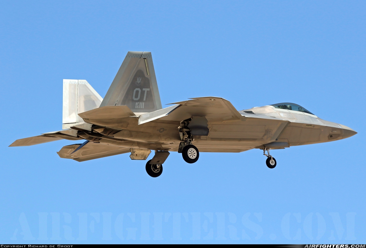 USA - Air Force Lockheed Martin F-22A Raptor 06-4111 at Las Vegas - Nellis AFB (LSV / KLSV), USA