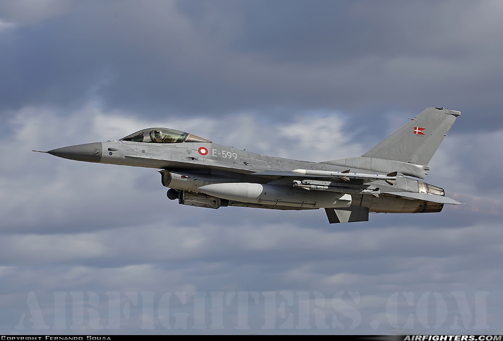 Denmark - Air Force General Dynamics F-16AM Fighting Falcon E-599 at Monte Real (BA5) (LPMR), Portugal