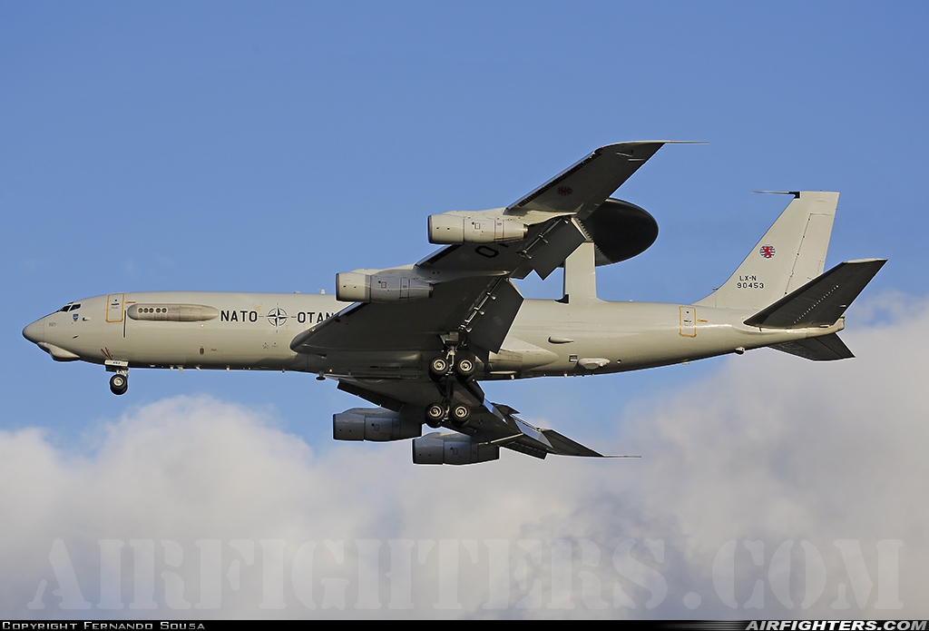 Luxembourg - NATO Boeing E-3A Sentry (707-300) LX-N90453 at Monte Real (BA5) (LPMR), Portugal