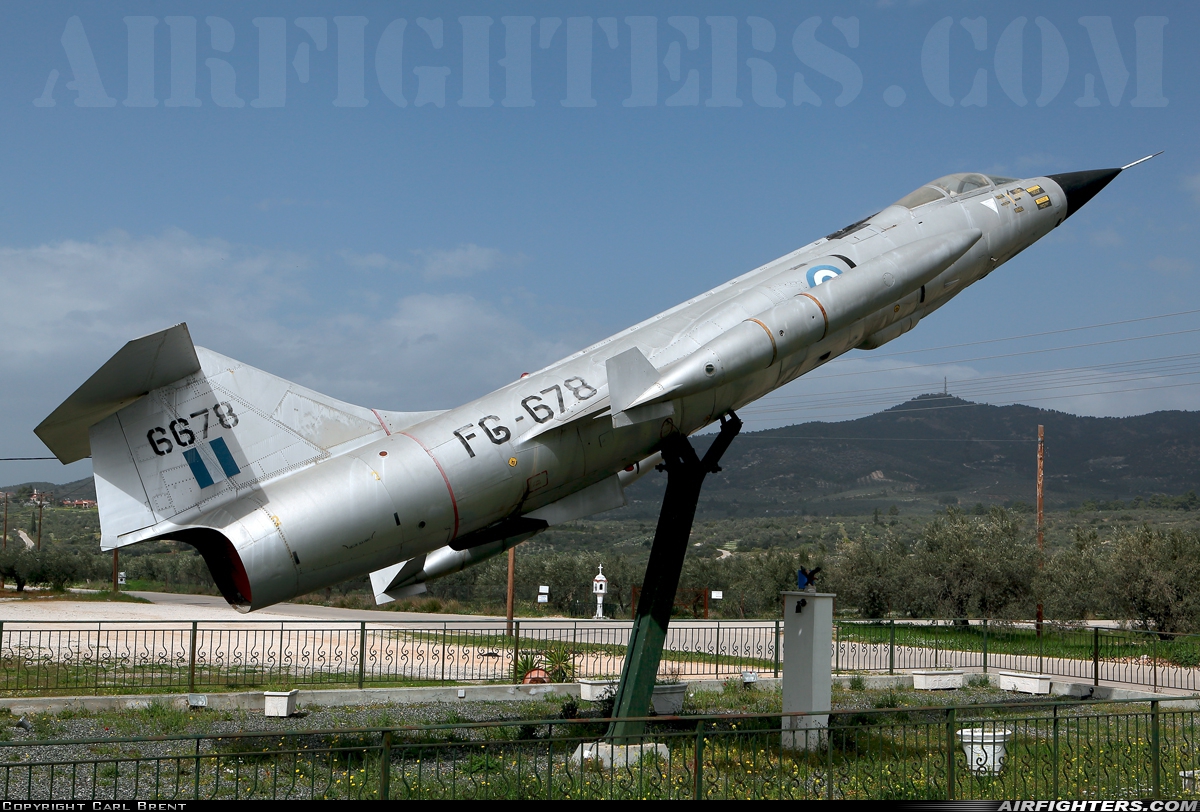 Greece - Air Force Lockheed RF-104G Starfighter 6678 at Off-Airport - Athikia-Corinth, Greece