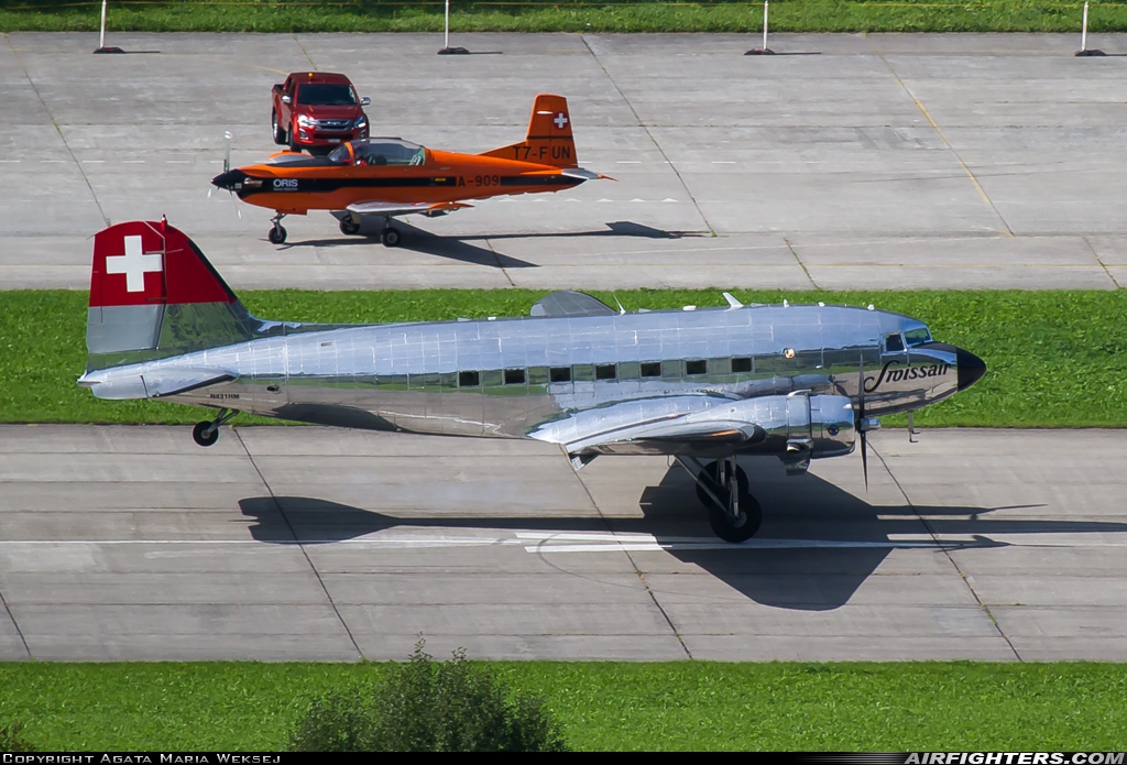 Private Douglas C-47A Skytrain N431HM at St. Stephan (LSTS), Switzerland