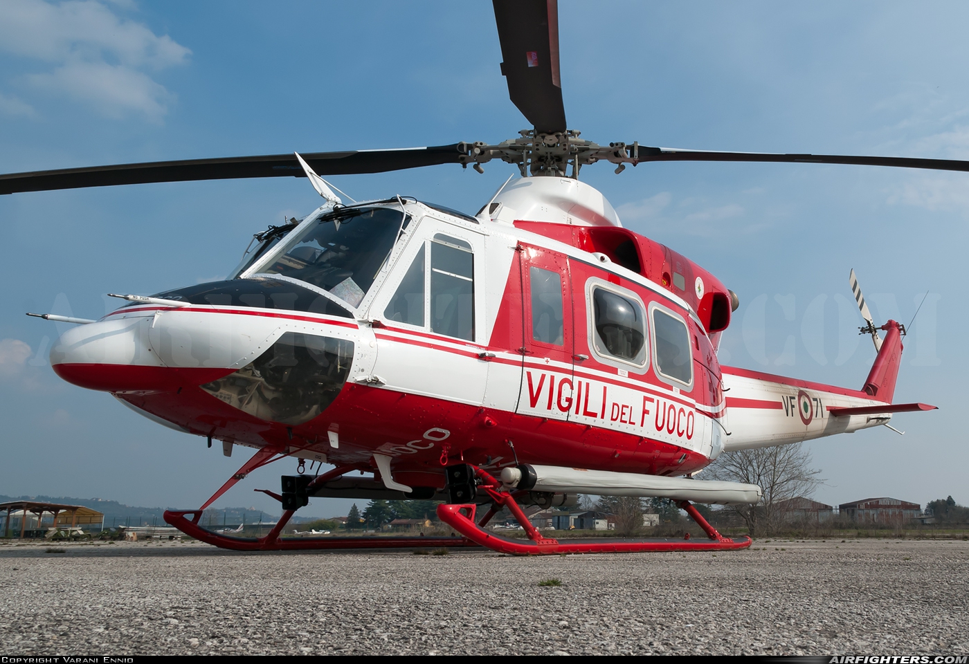 Italy - Vigili del Fuoco Agusta-Bell AB-412EP Grifone I-VFPA at Verona - Boscomantico (LIPN), Italy