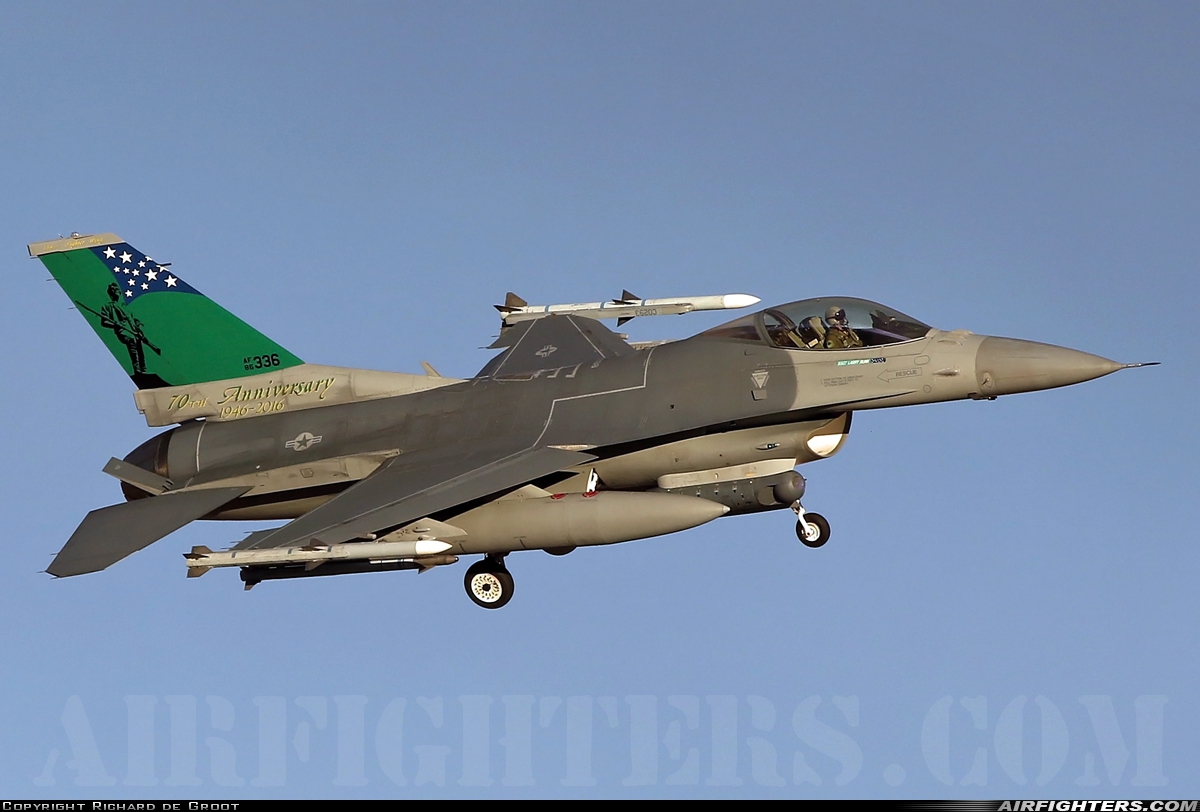 USA - Air Force General Dynamics F-16C Fighting Falcon 86-0336 at Las Vegas - Nellis AFB (LSV / KLSV), USA