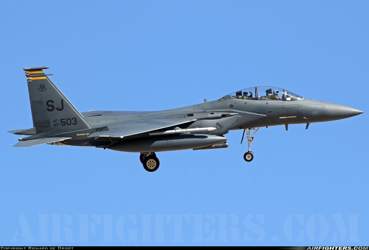 USA - Air Force McDonnell Douglas F-15E Strike Eagle 89-0503 at Las Vegas - Nellis AFB (LSV / KLSV), USA