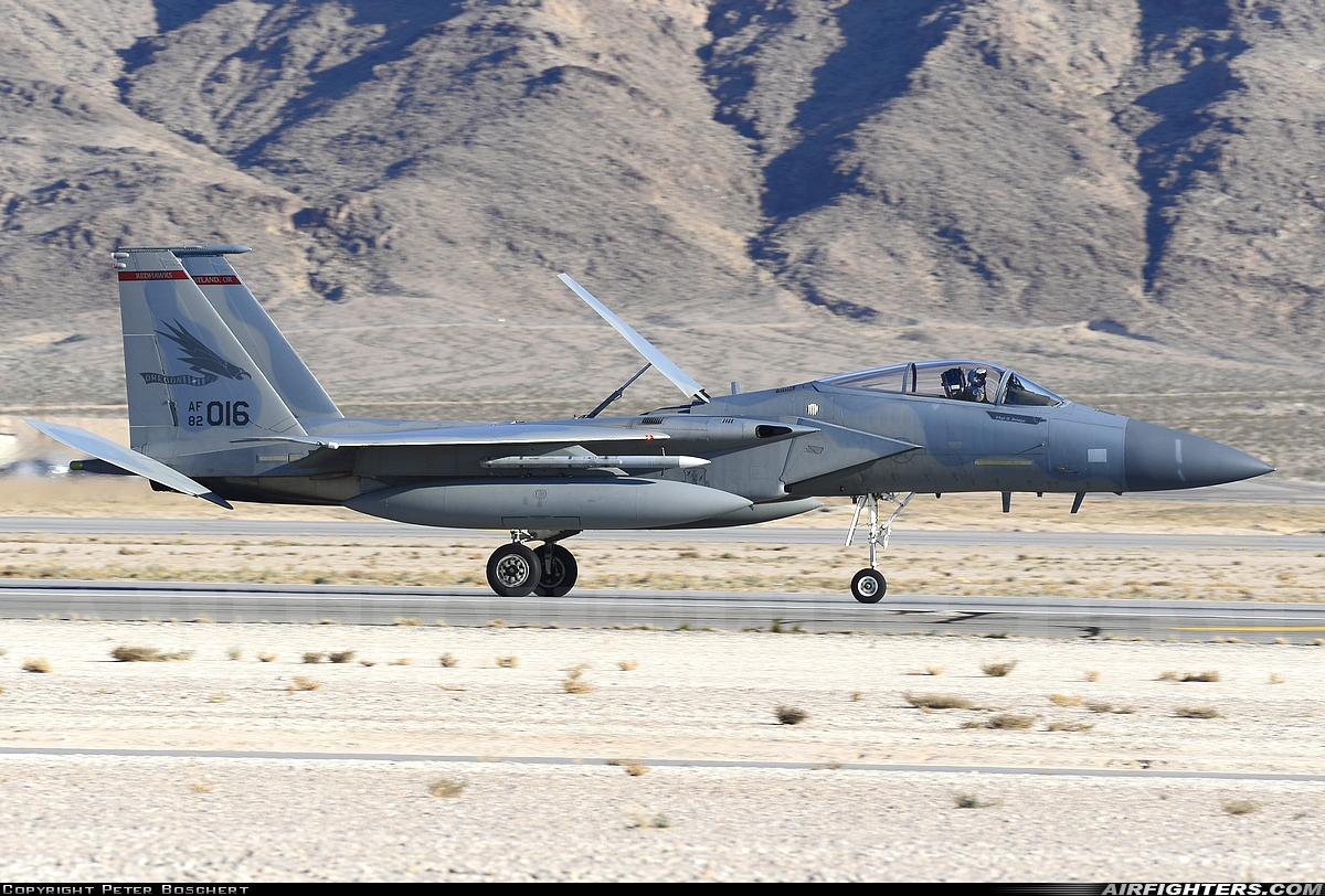 USA - Air Force McDonnell Douglas F-15C Eagle 82-0016 at Las Vegas - Nellis AFB (LSV / KLSV), USA