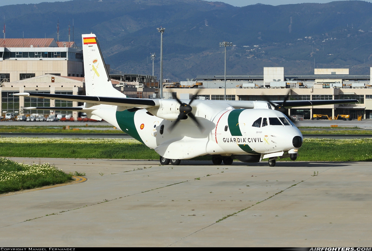 Spain - Guardia Civil CASA CN235-100MPA T.19B-21 at Malaga (AGP / LEMG), Spain