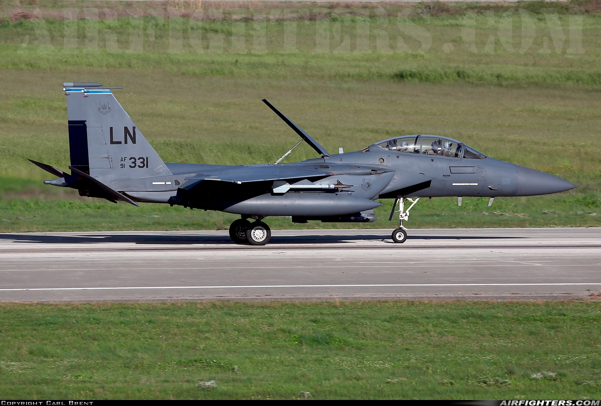 USA - Air Force McDonnell Douglas F-15E Strike Eagle 91-0331 at Andravida (Pyrgos -) (PYR / LGAD), Greece