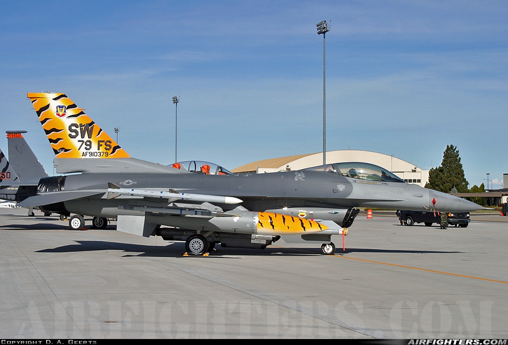 USA - Air Force General Dynamics F-16C Fighting Falcon 91-0379 at Mountain Home - Mountain Home Air Force Base (MUO / KMUO), USA