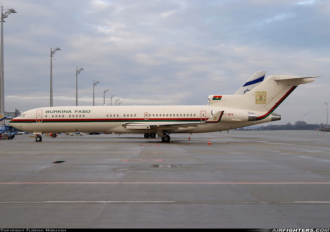 Burkina Faso - Government Boeing 727-282/Adv(RE) Super 27 XT-BFA at Munich (- Franz Josef Strauss) (MUC / EDDM), Germany