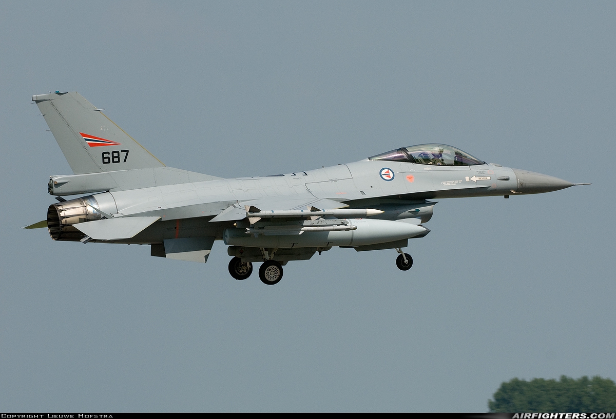 Norway - Air Force General Dynamics F-16AM Fighting Falcon 687 at Leeuwarden (LWR / EHLW), Netherlands