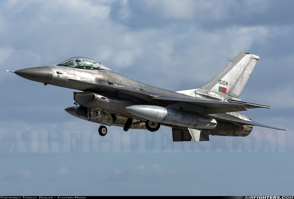 Portugal - Air Force General Dynamics F-16AM Fighting Falcon 15104 at Monte Real (BA5) (LPMR), Portugal