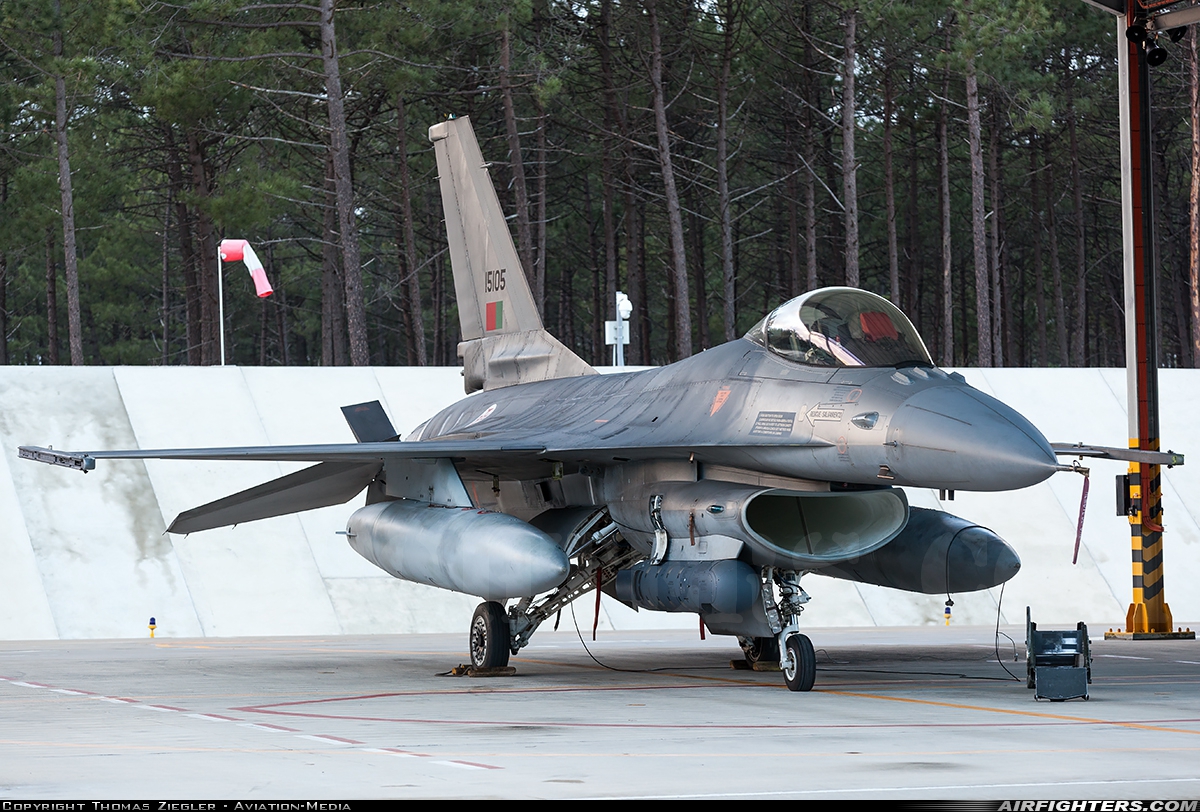 Portugal - Air Force General Dynamics F-16AM Fighting Falcon 15105 at Monte Real (BA5) (LPMR), Portugal