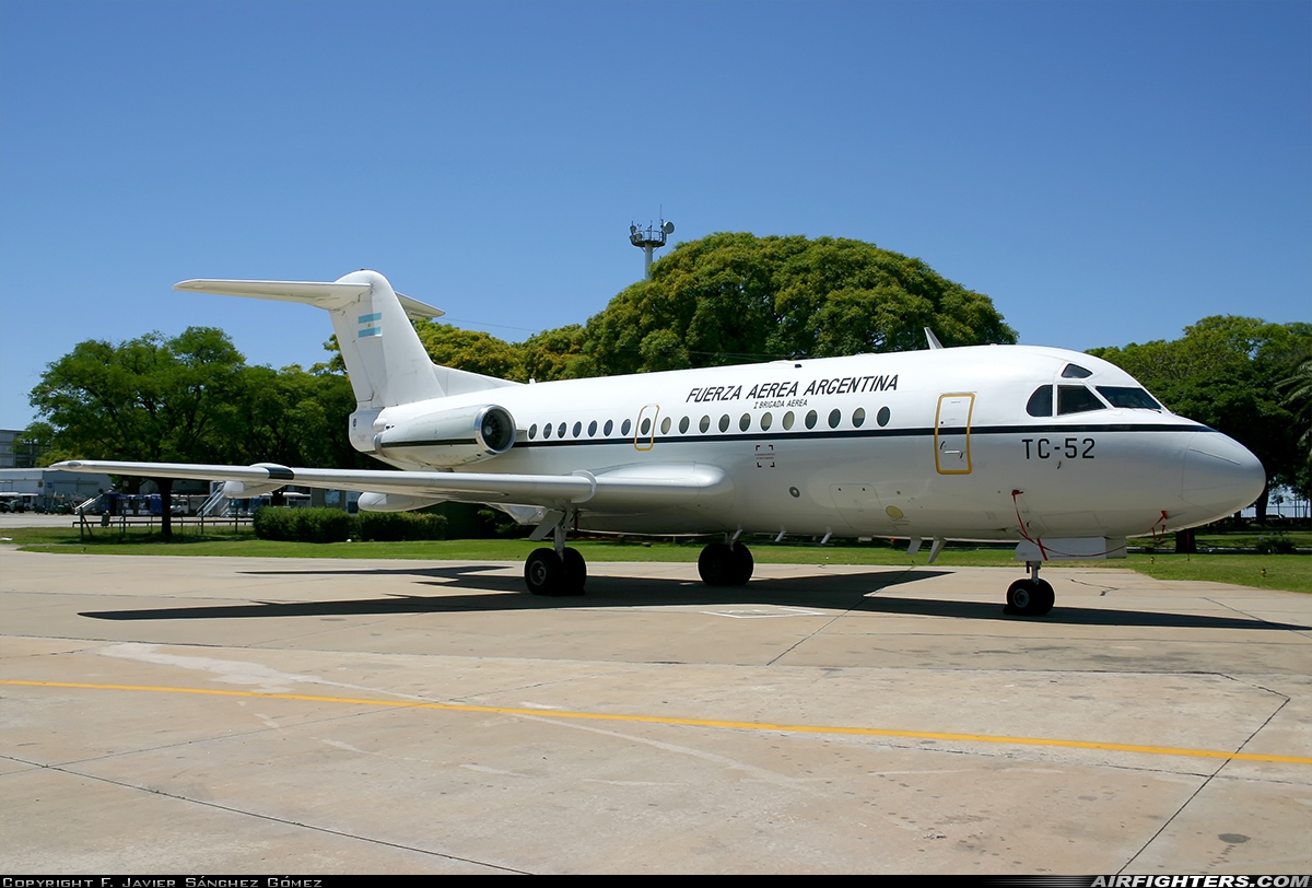 Argentina - Air Force Fokker F-28-1000C Fellowship TC-52 at Buenos Aires - Aeroparque Jorge Newbery (AEP / SABE), Argentina