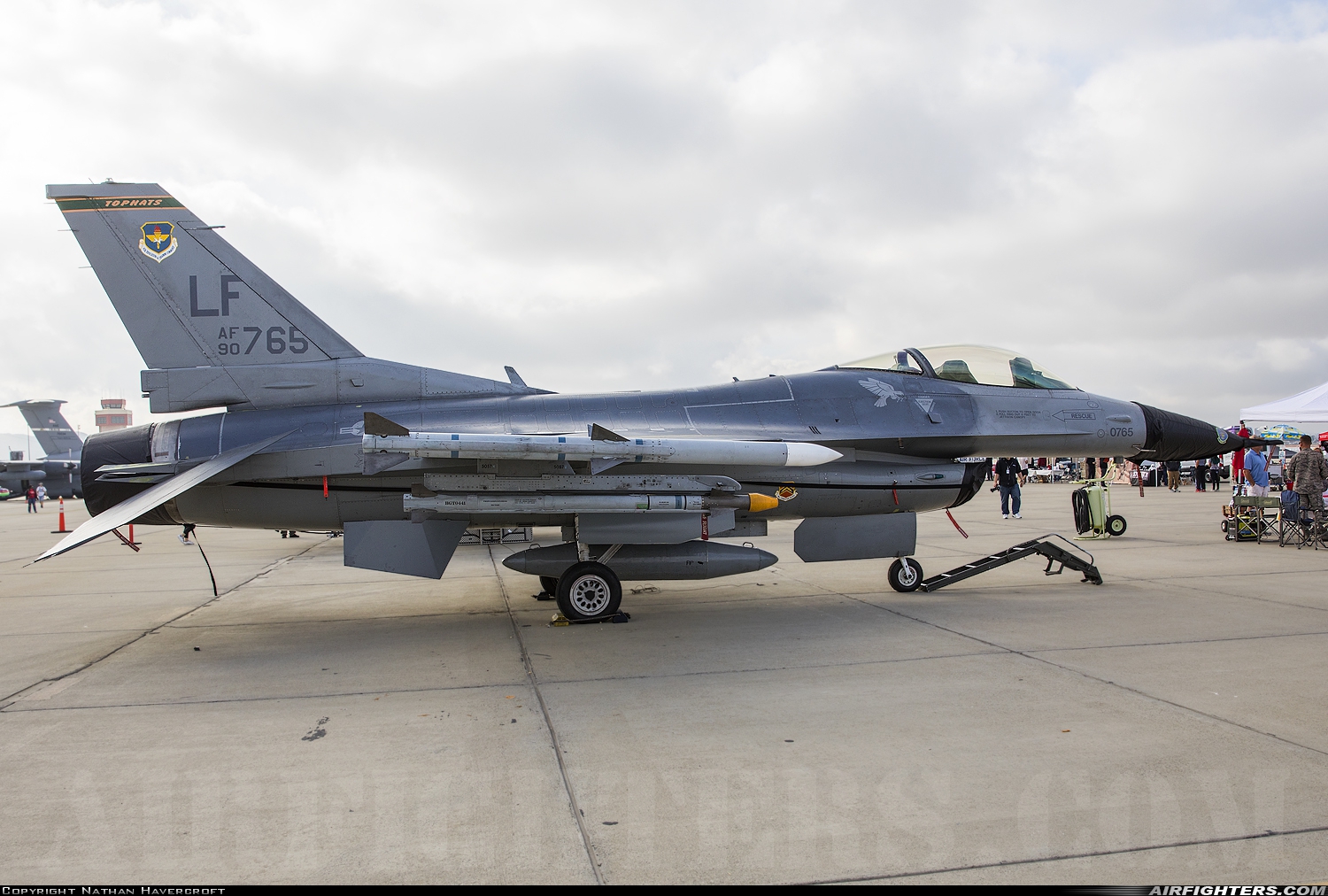 USA - Air Force General Dynamics F-16C Fighting Falcon 90-0765 at Riverside - March ARB (AFB / Field) (RIV / KRIV), USA
