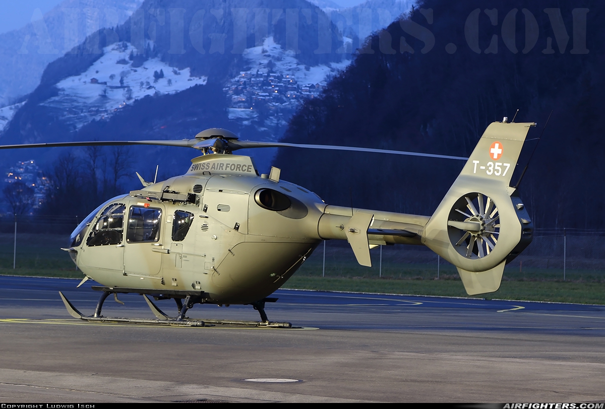 Switzerland - Air Force Eurocopter TH05 (EC-635P2+) T-357 at Alpnach (LSMA), Switzerland