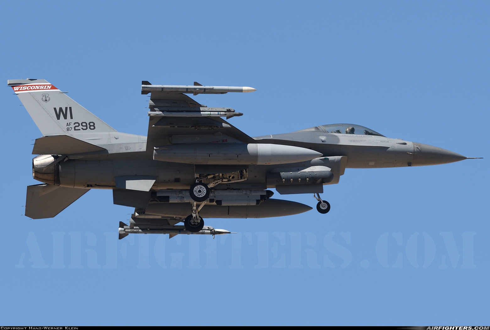 USA - Air Force General Dynamics F-16C Fighting Falcon 87-0298 at Las Vegas - Nellis AFB (LSV / KLSV), USA