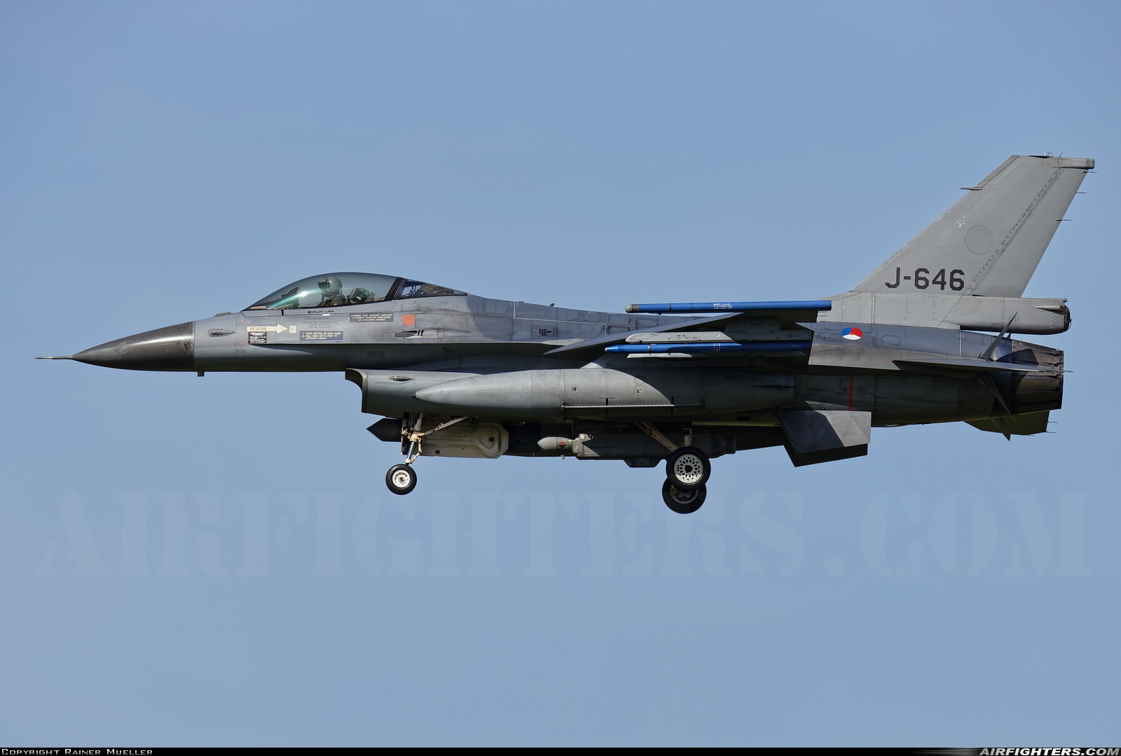Netherlands - Air Force General Dynamics F-16AM Fighting Falcon J-646 at Leeuwarden (LWR / EHLW), Netherlands