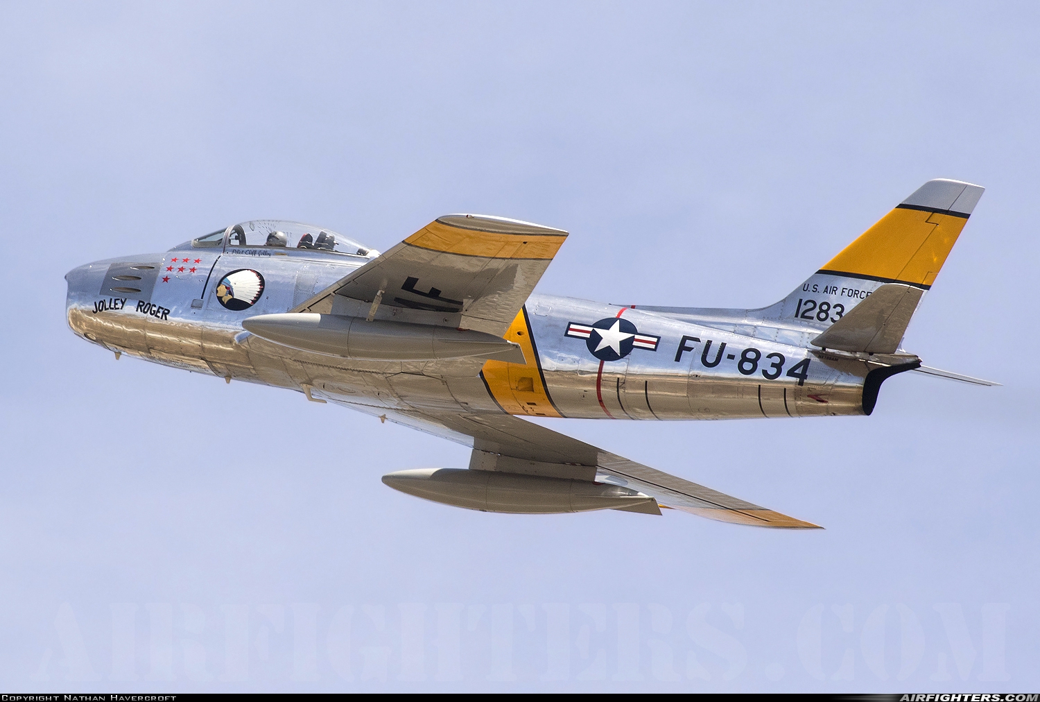 Private - Planes of Fame Air Museum North American F-86F Sabre NX186AM at Riverside - March ARB (AFB / Field) (RIV / KRIV), USA