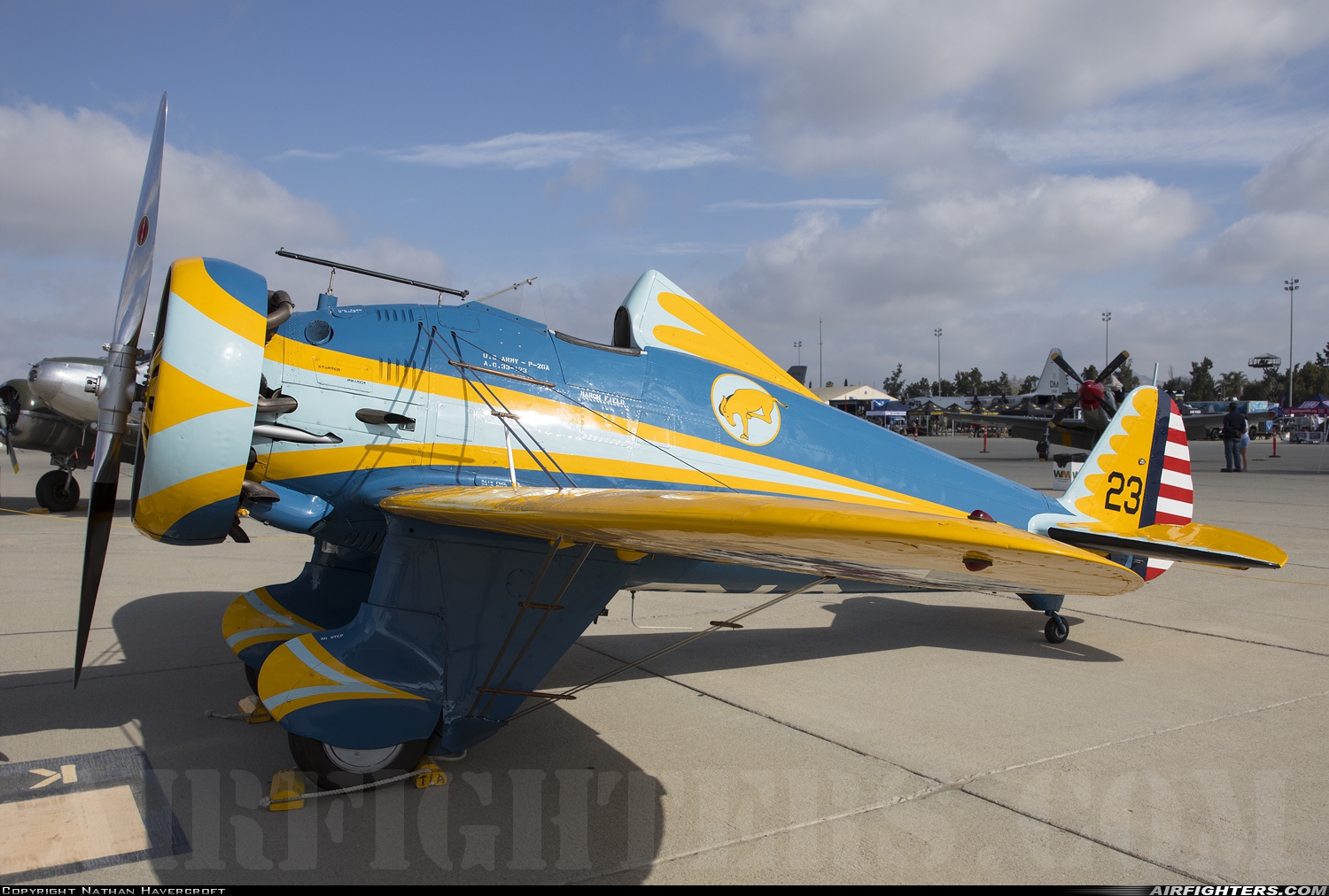 Private - Planes of Fame Air Museum Boeing P-26A Peashooter NX3378G at Riverside - March ARB (AFB / Field) (RIV / KRIV), USA