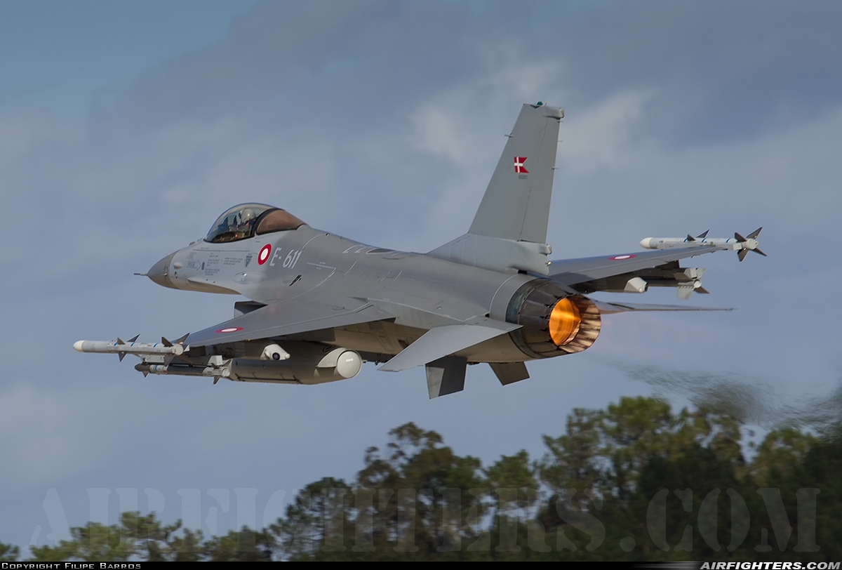 Denmark - Air Force General Dynamics F-16AM Fighting Falcon E-611 at Monte Real (BA5) (LPMR), Portugal