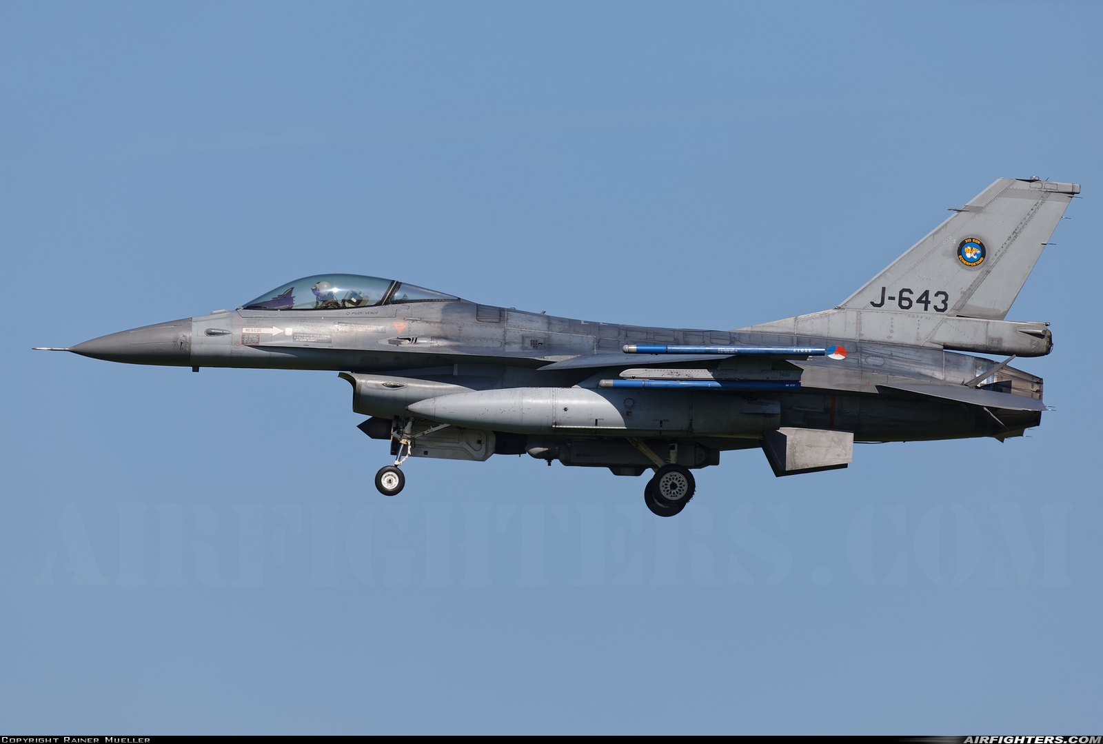 Netherlands - Air Force General Dynamics F-16AM Fighting Falcon J-643 at Leeuwarden (LWR / EHLW), Netherlands